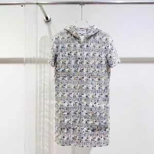 Authentic CHANEL Ivory and Multicolor Tweed Jacket